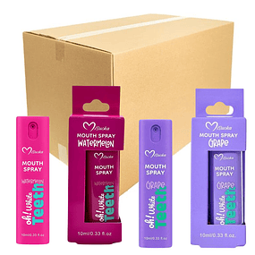 Caja de 24 Spray Bucal White Teeth de Misucka 10 ml  - 2 Aromas