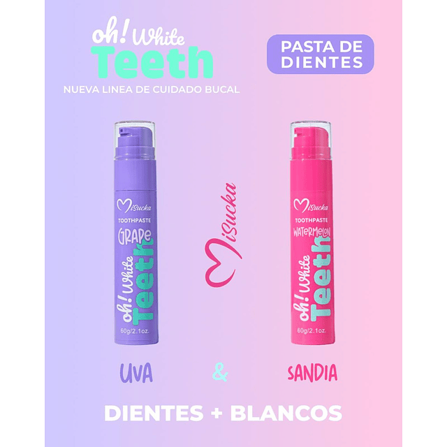 Pasta dental Dientes mas Blancos Misucka 60g - GRAPE