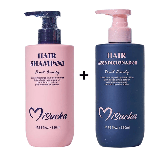 Pack de Shampoo y Acondicionador Misucka Fruit Candy - 350 ML 