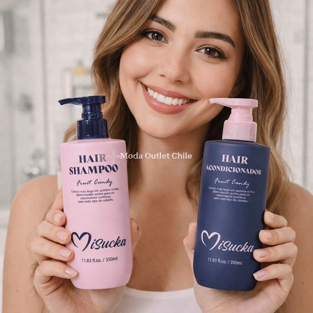 Pack de Shampoo y Acondicionador Misucka Fruit Candy - 350 ML 
