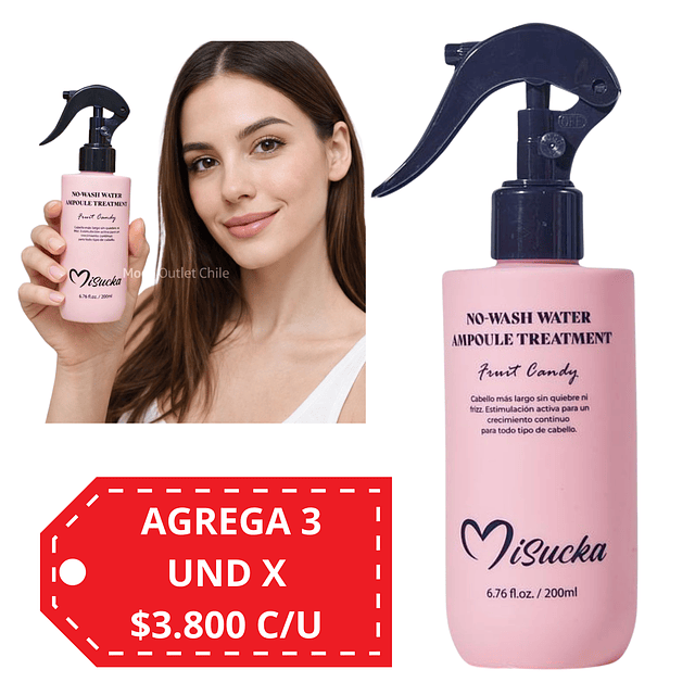 Spray Capilar Sin Enjuague Controla el Frizz Misucka 200ML - Fruit Candy