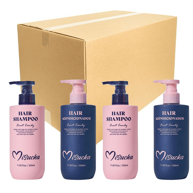Caja de 12 Pack de Shampo y Acondicionador Fruit Candy Misucka 