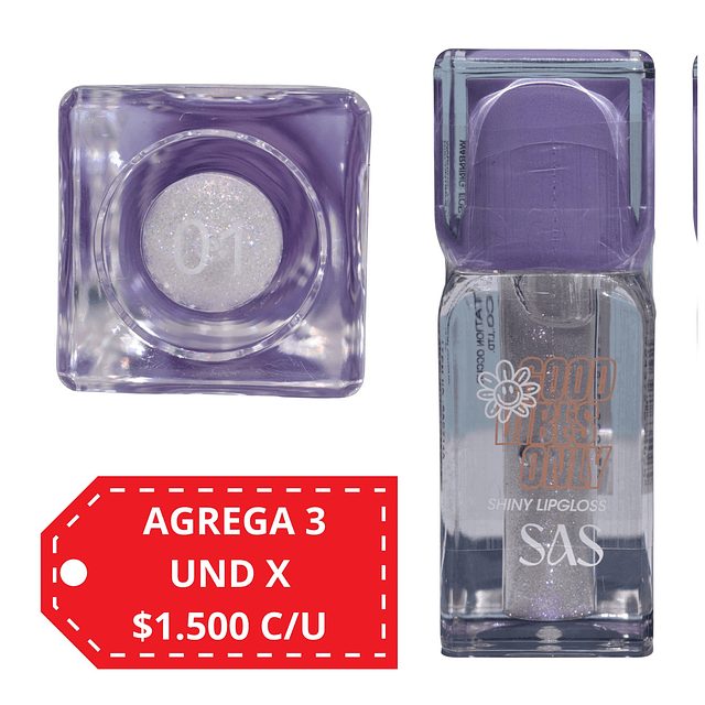 Brillo Labial SAS Cosmetics SAC214-A - TONO 01 