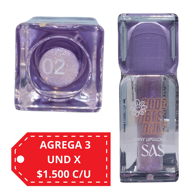 Brillo Labial SAS Cosmetics SAC214-A - TONO 02