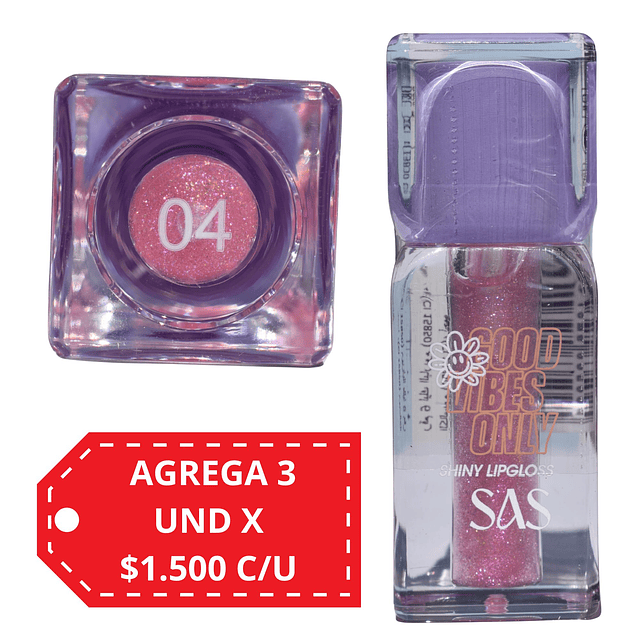 Brillo Labial SAS Cosmetics SAC214-A - TONO 04
