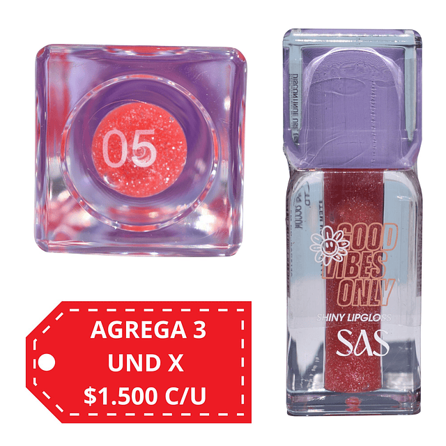 Brillo Labial SAS Cosmetics SAC214-A - TONO 05