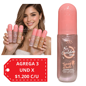 Brillo Corporal en Spray Polvo de Hadas SAS Cosmetics SAC019-B - TONO 02