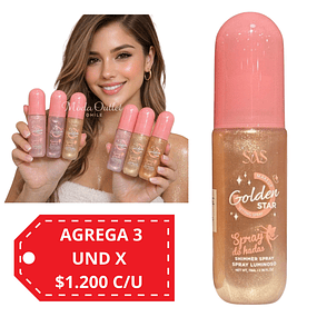 Brillo Corporal en Spray Polvo de Hadas SAS Cosmetics SAC019-B - TONO 04