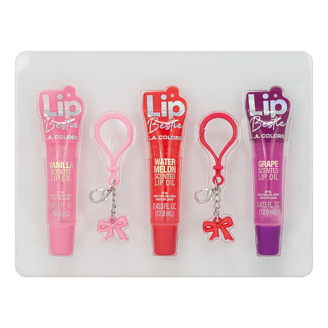 Set L.A Colors Lip Oil Trio, Brillos de Labios - 3 Piezas - C43546 