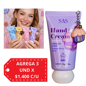 Crema de Manos Hidratante SAS Cosmetics 50g- SAH182 - CAKE