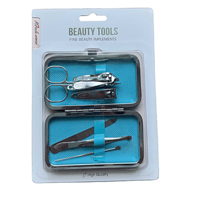 Set de Herramientas de Belleza Beauty Tools 6 Piezas - Celeste