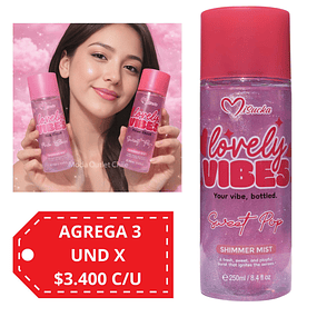 Body Mist Misucka Lovely Vibes Con Shimmer / Brillo  250 Ml  - SWEET POP 
