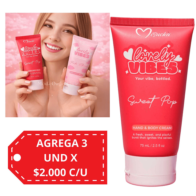 Locion Corporal Lovely Vibes de Misucka 75 Ml - SWEET POP 