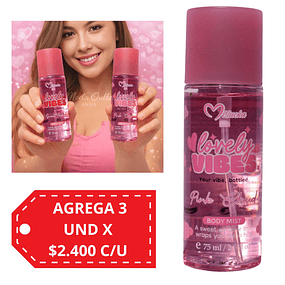Body Mist Lovely Vibes de Misucka 75 Ml - PINK CLOUD