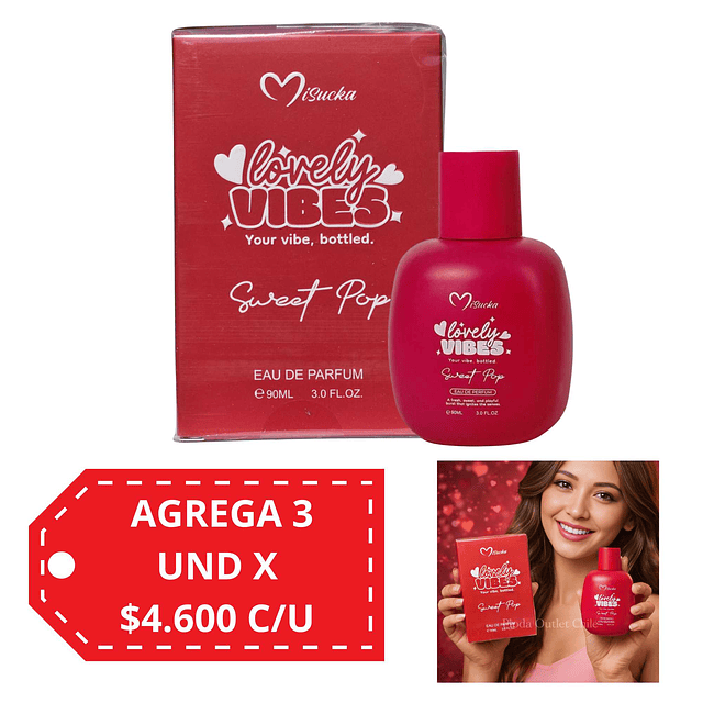 Perfume EAU DE PARFUM Lovely Vibes de Misucka 90 ML - SWEET POP