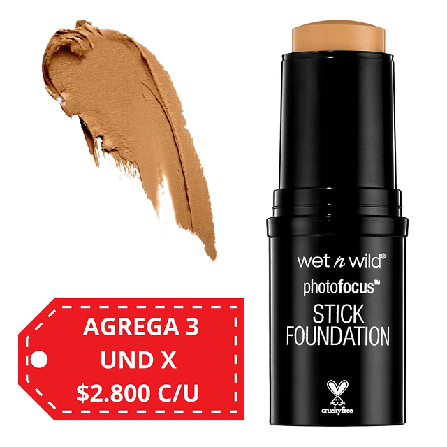 Base de Maquillaje Wet n Wild en Barra PhotoFocus – Tono Cream Beige 862B