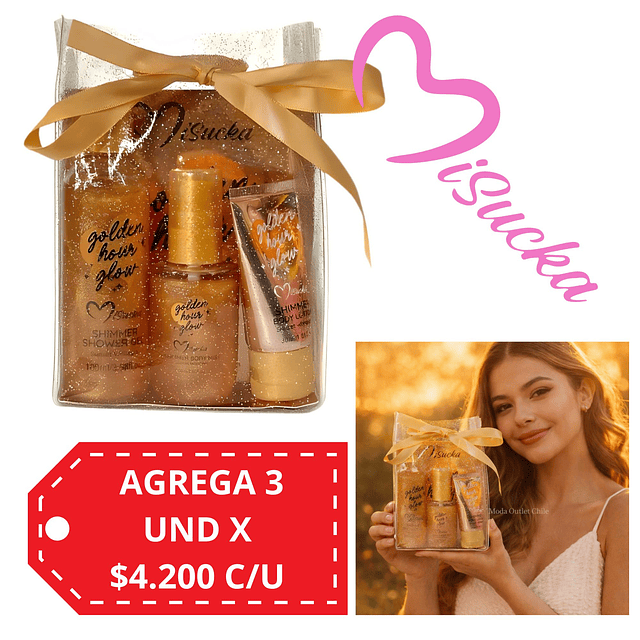 Set Trio Golden Hour Glow Misucka - Aroma Sunset Whispers