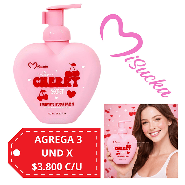 Gel de baño en espuma The Cherry Secret Misucka - 500 ML