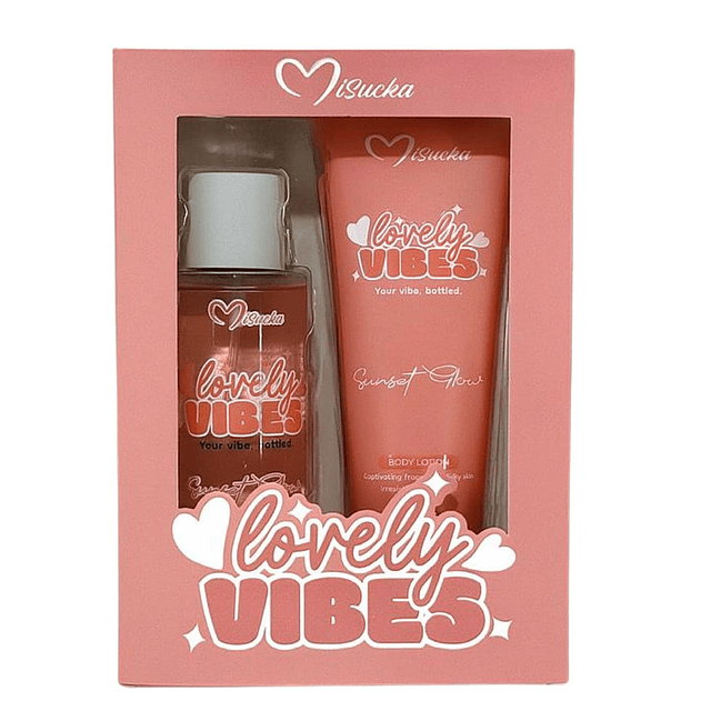 Pack Duo Fragancia + Crema Corporal Lovely Vibes Sunset Glow - Misucka 