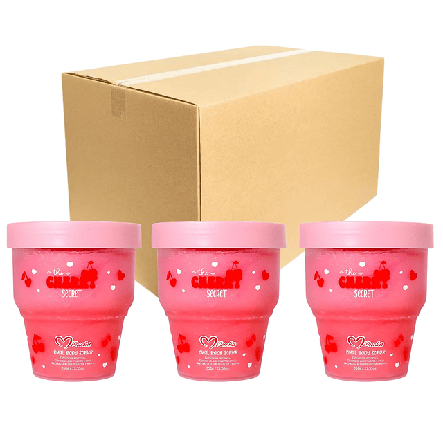 Caja de 12 Exfoliante Corporal The Cherry Secret Misucka - 350g