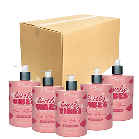 Caja de 12 Crema Corporal Lovely Vibes Pink Cloud Misucka - 500 ML