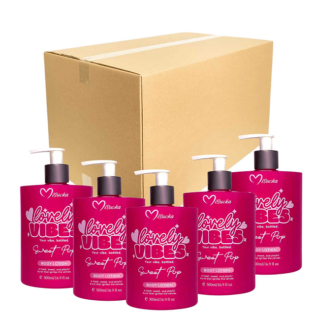 Caja de 12 Crema Corporal Lovely Vibes Sweer Pop Misucka - 500 ML