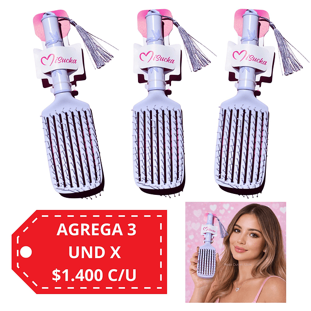 Cepillo para el Cabello Misucka Alta Calidad, Se Envian Colores Surtidos - AR58