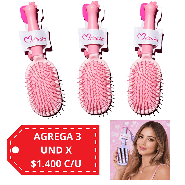 Cepillo para el Cabello Misucka Alta Calidad, Se Envian Colores Surtidos - AR62