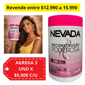 Mascarilla Capilar 3 en 1 NEVADA Reconstruccion Poderosa - 1 KG
