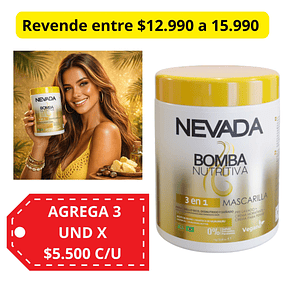 Mascarilla Capilar 3 en 1 NEVADA Bomba Nutritiva - 1 KG