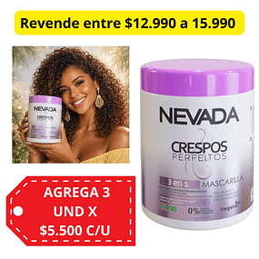 Mascarilla Capilar 3 en 1 NEVADA Crespos Perfectos - 1 KG 