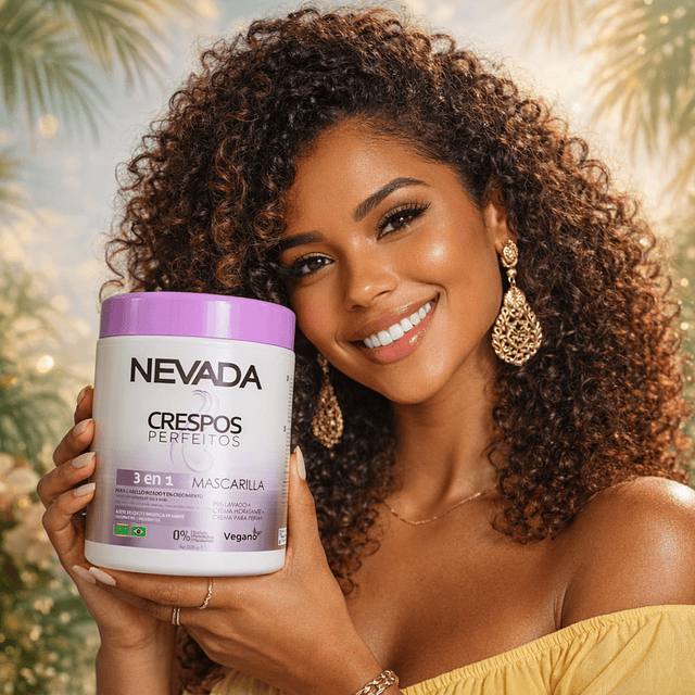 Mascarilla Capilar 3 en 1 NEVADA Crespos Perfectos - 1 KG 