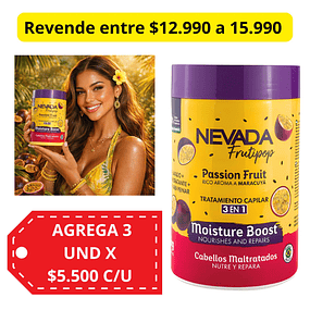 Mascarilla Capilar 3 en 1 NEVADA Cabellos Maltratados Maracuya - 1 KG