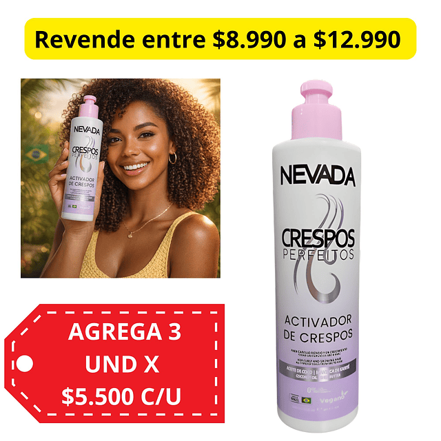 Crema de Peinar Activador de Crespos NEVADA - 300 Ml