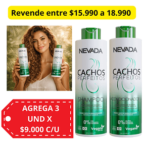 Pack Shampo y Acondicionador NEVADA Cachos Perfectos  - 500 Ml