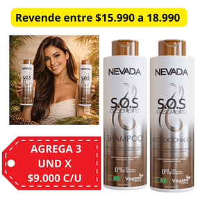 Pack Shampo y Acondicionador NEVADA SOS Crecimiento - 500 Ml