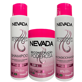 Tripack Shampo, Acond, Mascarilla NEVADA -  Reconstrucción Poderosa