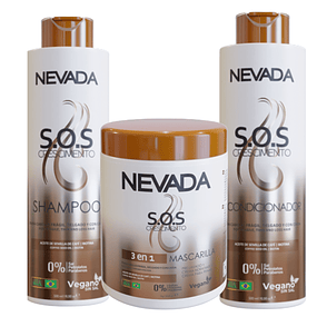 Tripack Shampo, Acond, Mascarilla NEVADA -  SOS Crecimiento