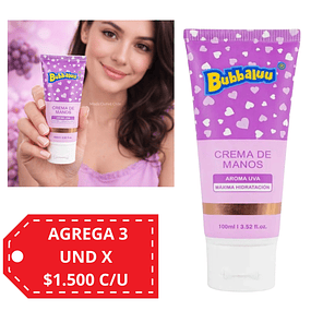 Crema de Manos Bubbaluu 100 Ml - Aroma Uva