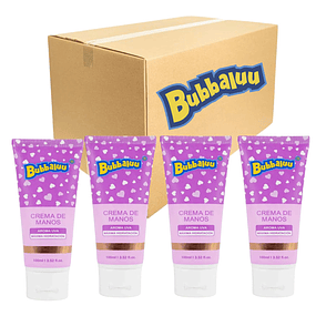 Caja de 24 Cremas de Manos Bubbaluu 100 Ml - Aroma UVA
