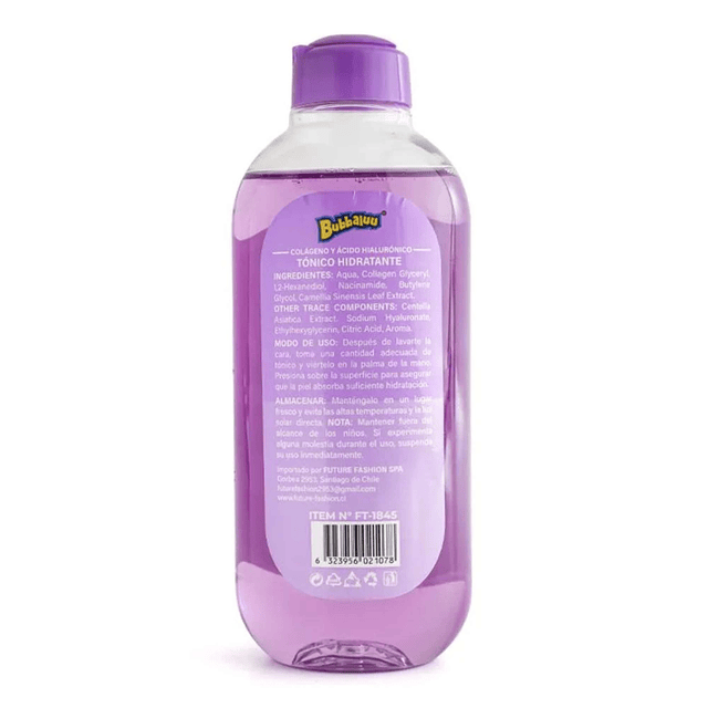 Tonico Hidratante Bubbaluu Colageno y Acido Hialuronico 400 Ml - FT-1845