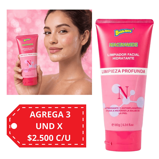 Limpiador Facial Bubbaluu NIACINAMIDE - 180g - FT-868