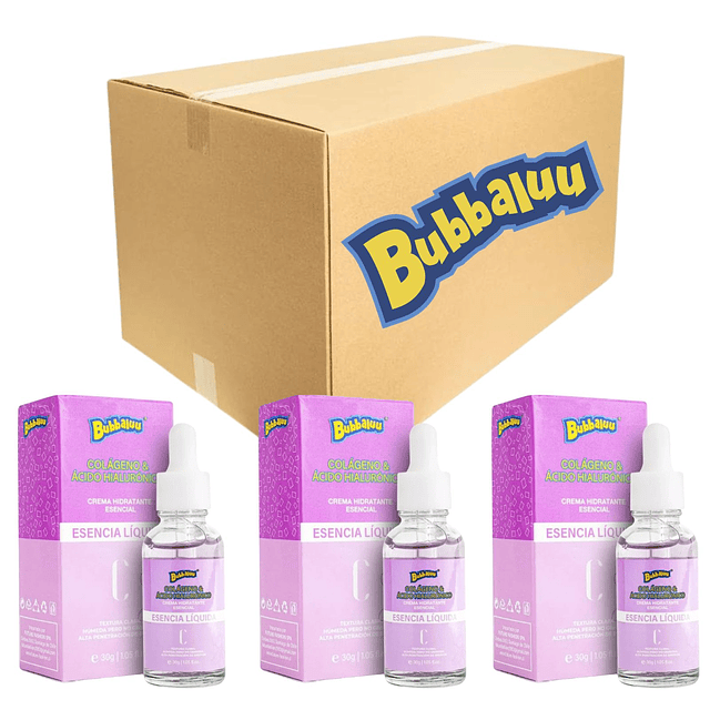 Caja de 12 Serum Faciales Bubbaluu Colageno y Acido Hyaluronico 30g - FT-1846