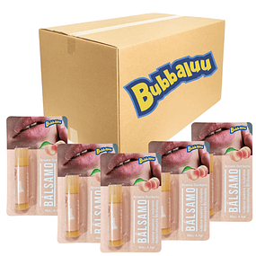 Caja de 24 Balsamos Labiales de Bubbaluu FT1703 - AROMA DURAZNO