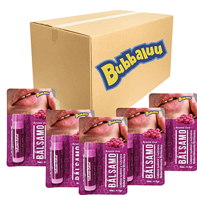 Caja de 24 Balsamos Labiales de Bubbaluu FT1702 - AROMA UVA
