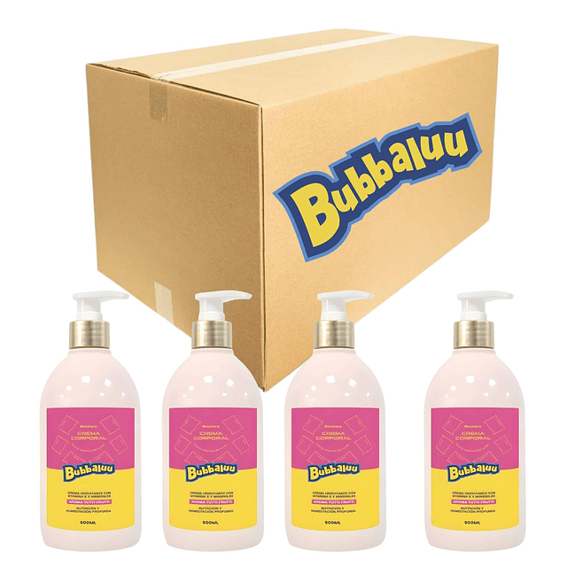 Caja de 12 Lociones Corporales Bubbaluu 500 Ml - FT-1812 - AROMA TUTTI FRUTTI 
