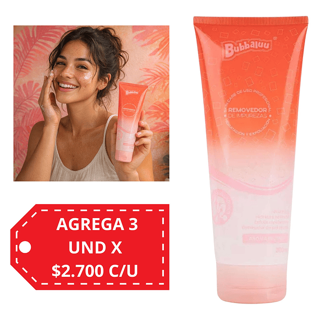 Exfoliante Removedor de Impurezas Bubbaluu - FT-1865 - AROMA FRUTILLA