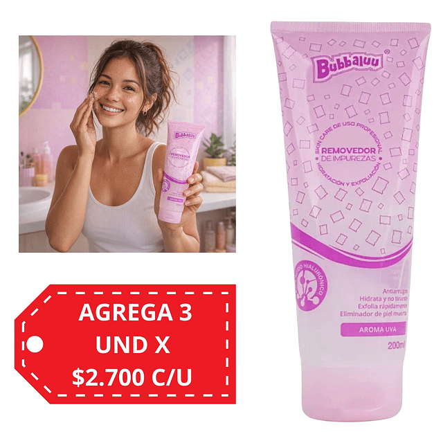 Exfoliante Removedor de Impurezas Bubbaluu - FT-1863 - AROMA UVA
