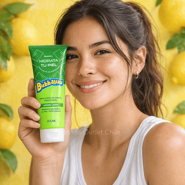 Caja de 12 Exfoliante en Crema Hidratante Bubbaluu - FT-1824 - AROMA LIMON - 200 ml