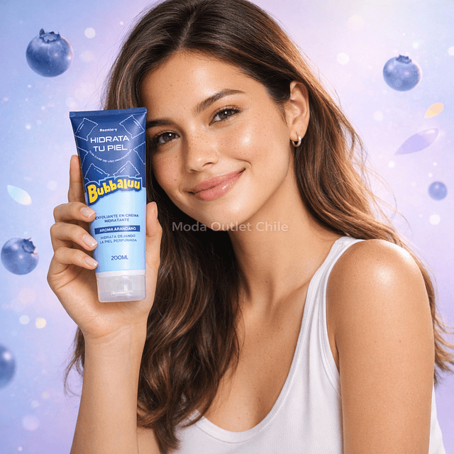 Exfoliante en Crema Hidratante Bubbaluu - FT-1828 - AROMA ARANDANO - 200 ml